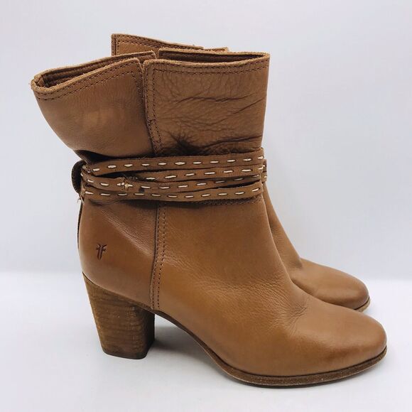 Frye Shoes - Frye Women’s Ankle Boot Tan Leather Slip On Classic Date Night Size 9.5 B